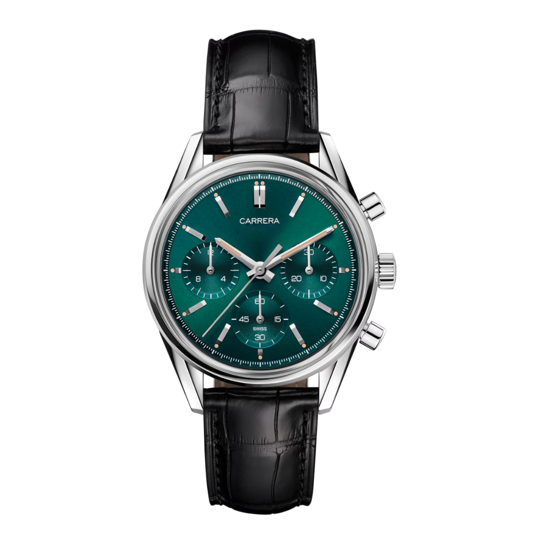 Classic Racing Chrono – Emerald Green Dial | Leather Strap