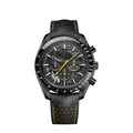 Racing Chrono Pro 44 – Black Dial With Yellow Accents | Perforiertes Leather Strap