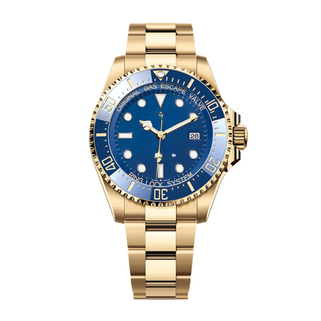 Ocean Diver 40 – Blue Dial | Yellow Gold Edition